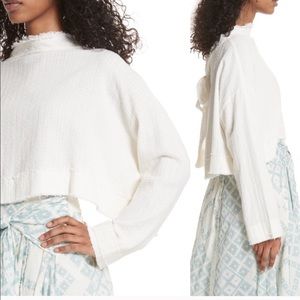 💗Free People • Cropped Tie Back Sweater 💗